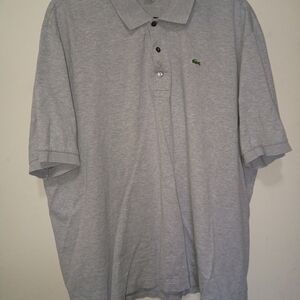 Lacoste Men's Heather Gray Polo Shirt